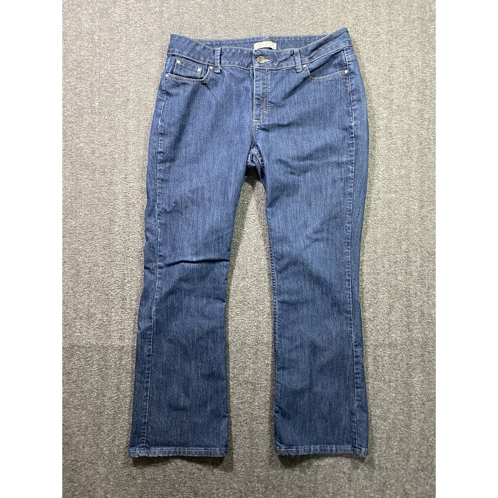 Riders by Lee Jeans Womens Blue Mid Rise Bootcut Stretch No Gap Waist Size 16M
